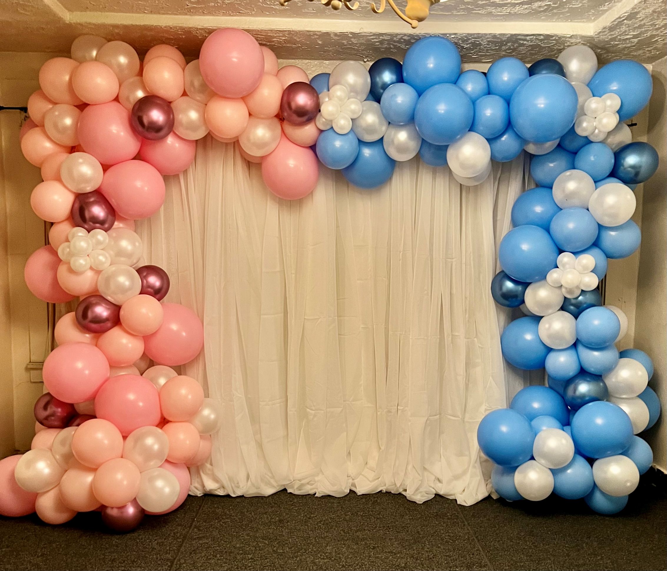 Gender reveal wall