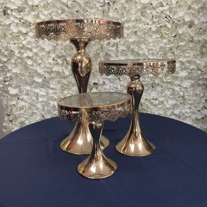 Gold Round Cake Stand Set