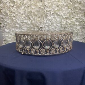Gold Crystal Cake Stand 17 inch