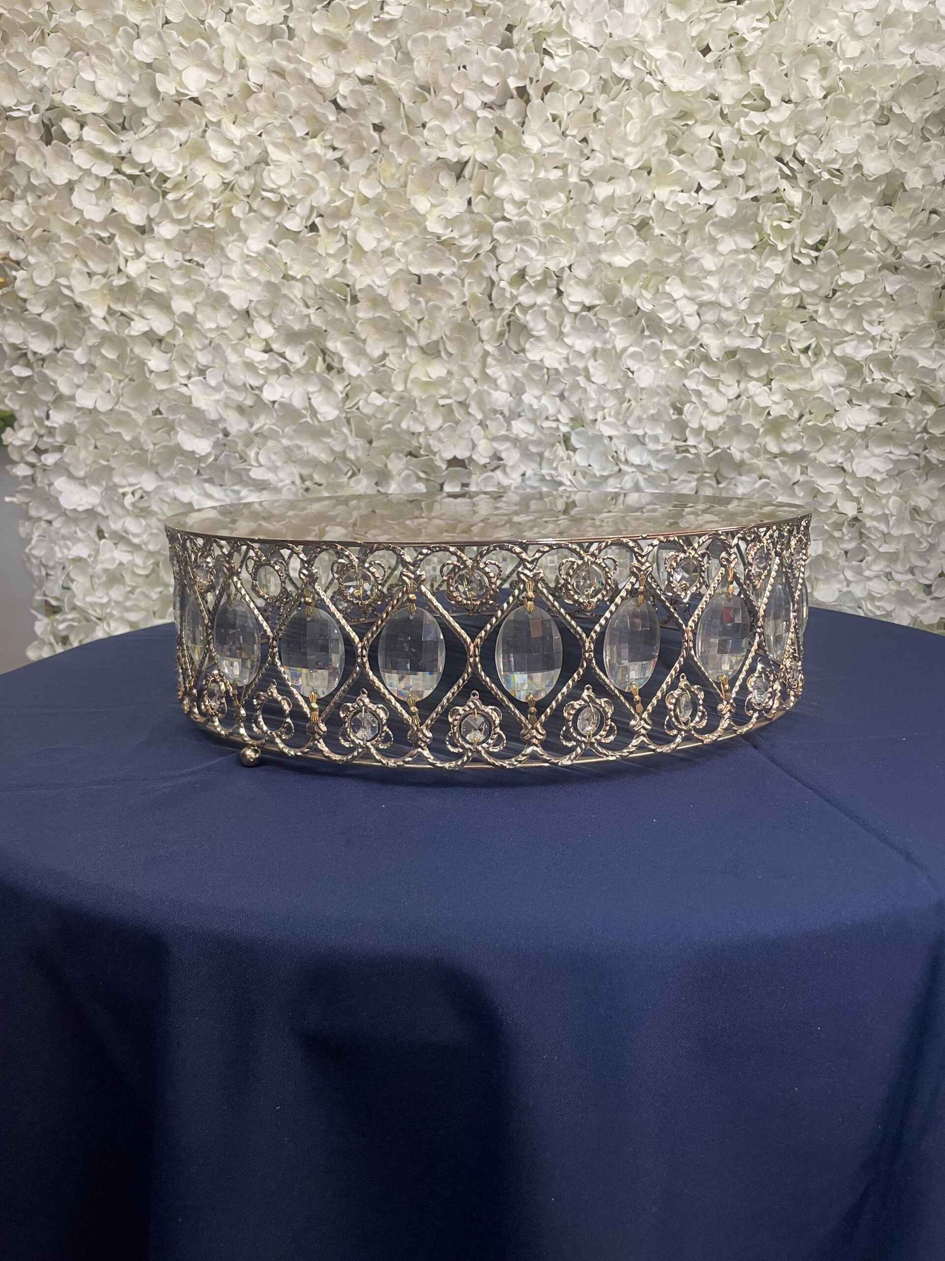 Gold Crystal Cake Stand 17 inch