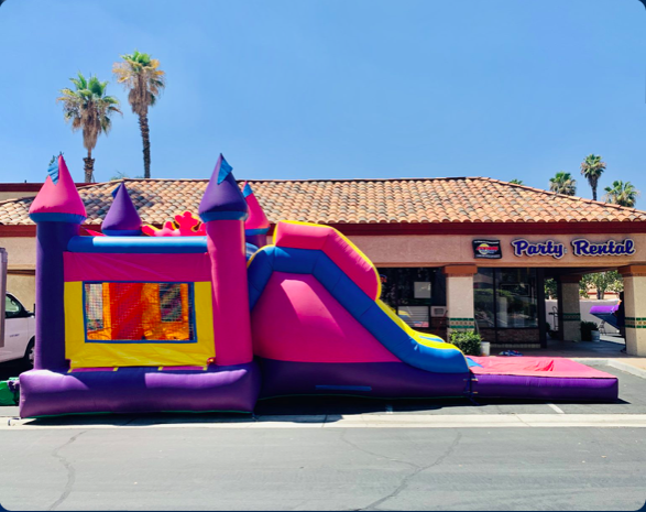 5-1 Combo Pink Castle Waterslide