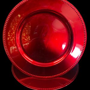 Red Beaded Chargers